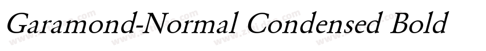 Garamond-Normal Condensed Bold Italic字体转换
